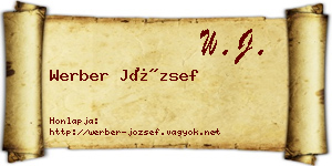 Werber József névjegykártya