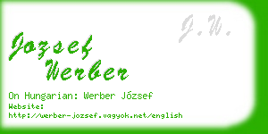 jozsef werber business card