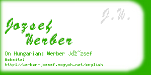 jozsef werber business card